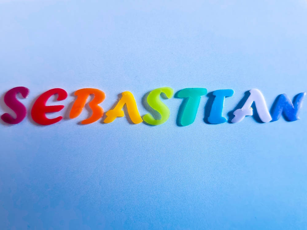 Regenbogen Wachs-Buchstaben