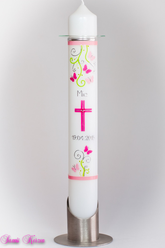 Kommunionkerze "S&P" lang in der Farbe weiß  für nur  32,33 €