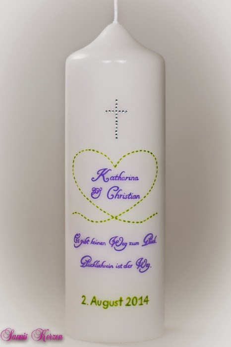 Hochzeitskerze "Herzlinie" in der Farbe weiß  für nur 37,00 €