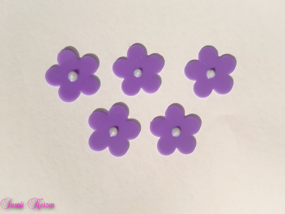 freie Farbwahl 5 Wachs-Blüten groß für nur 1,25 €