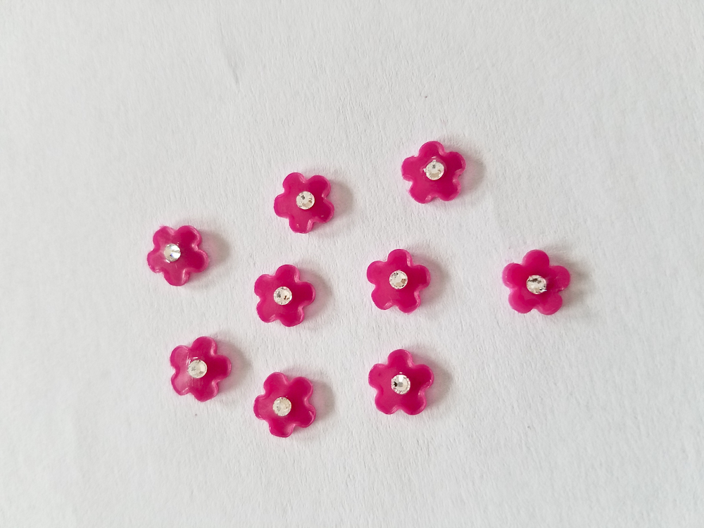 freie Farbwahl 9 Strass Wachs-Blüten