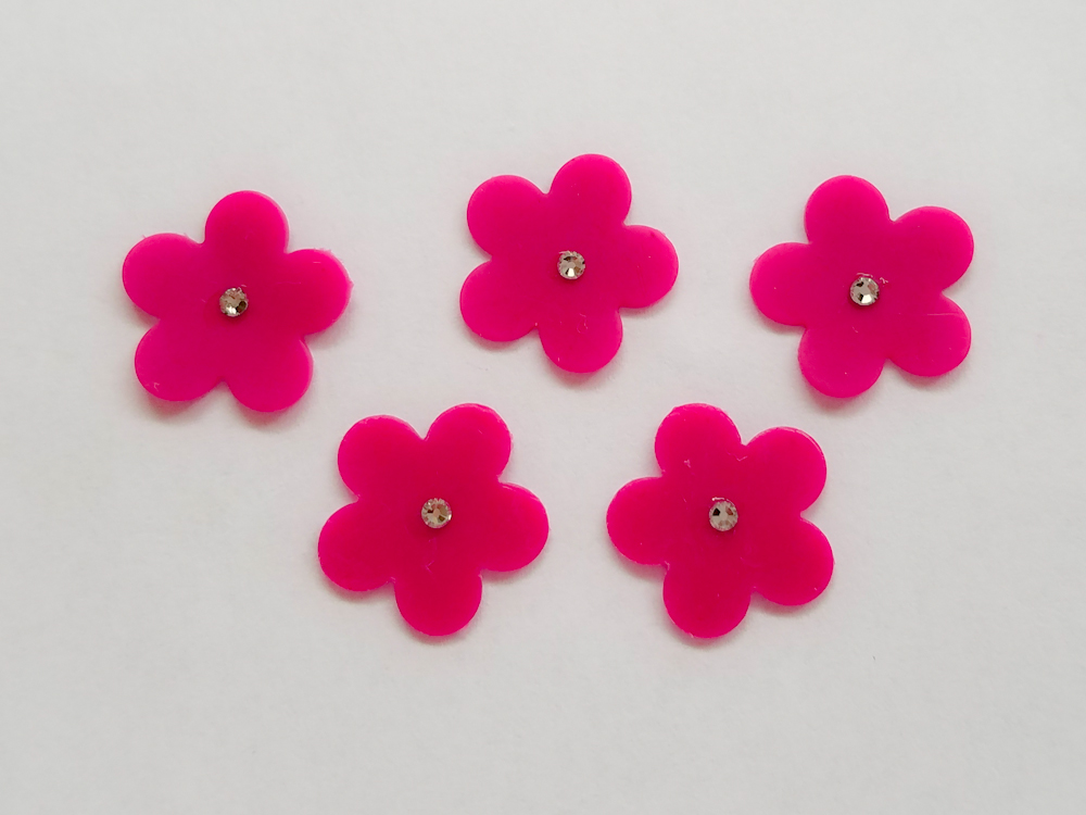 freie Farbwahl 5 Strass Wachs-Blüten groß für nur 2,25 €