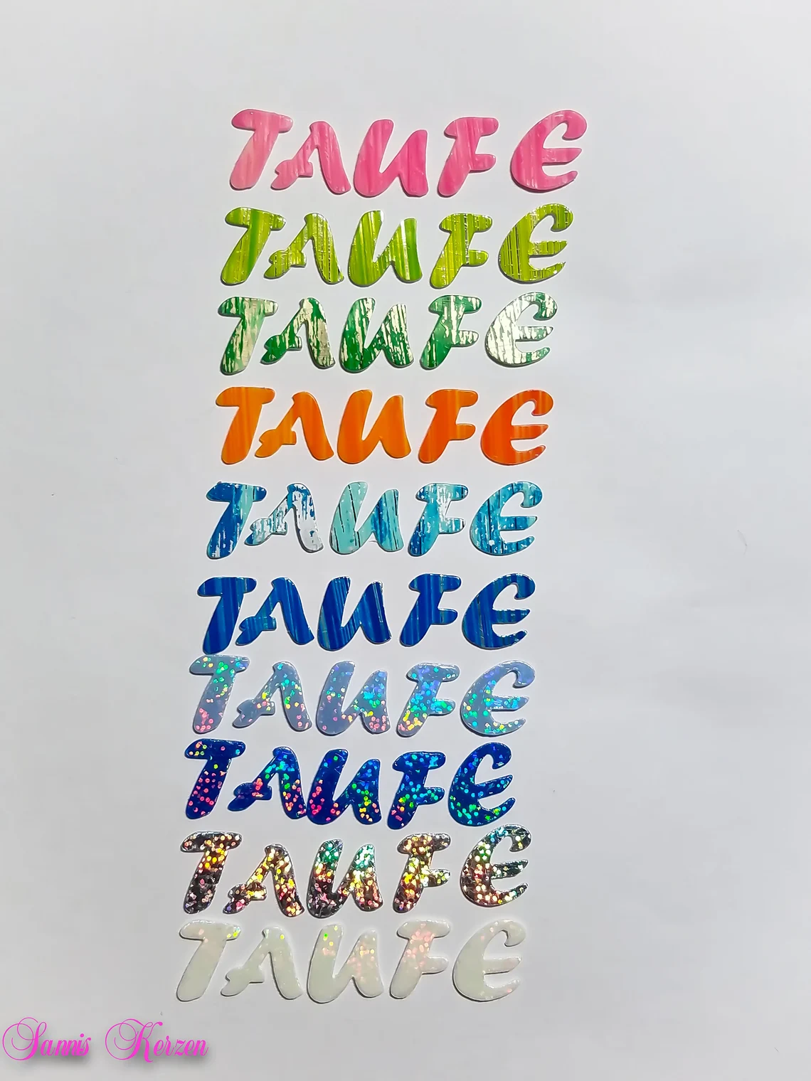 Spezialfarbe Wachs-Buchstaben / Zahlen