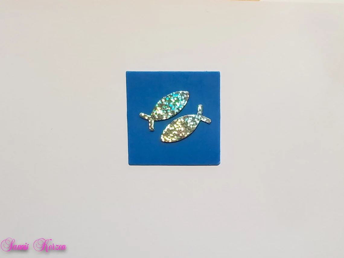 freie Farbwahl Wachs-Quadrat mit Fische für nur 1,66 €