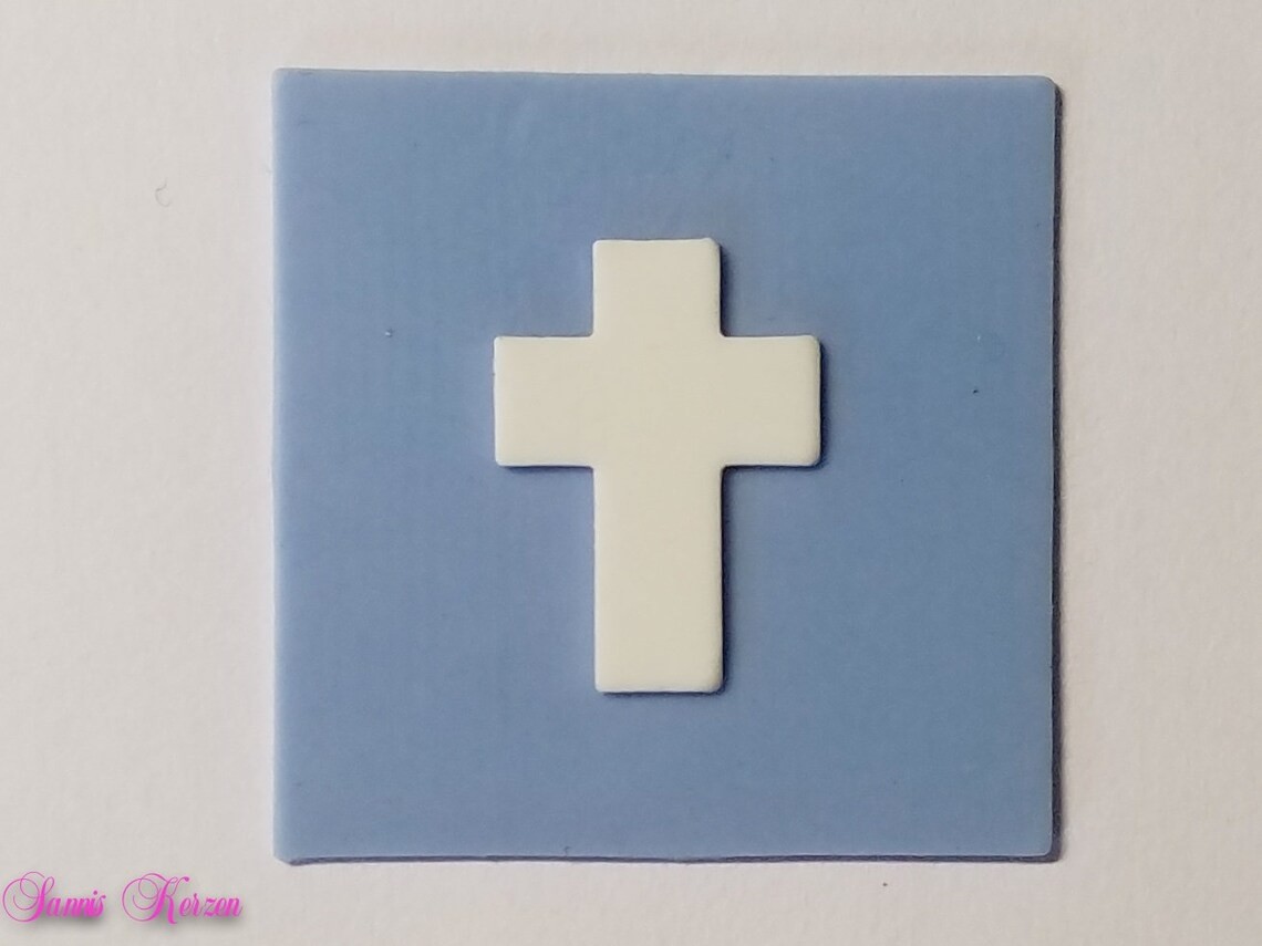 freie Farbwahl Wachs-Quadrat mit Kreuz für nur  1,66 €