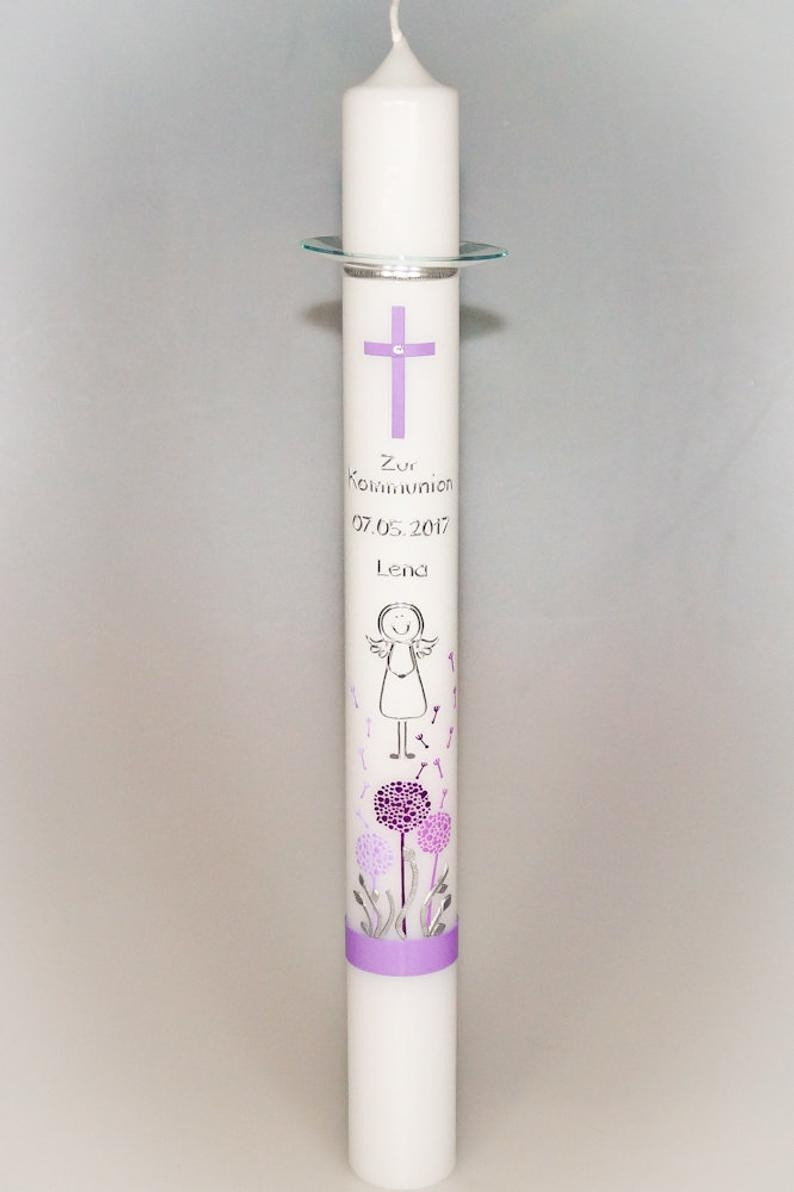 Kommunionskerze "Pusteblumen" lang in der Farbe weiß  für nur  40,50 €
