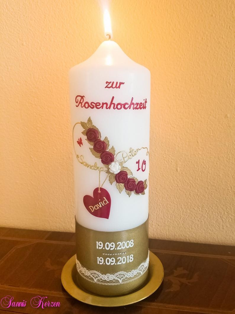 Hochzeitskerze Rosen Infinity