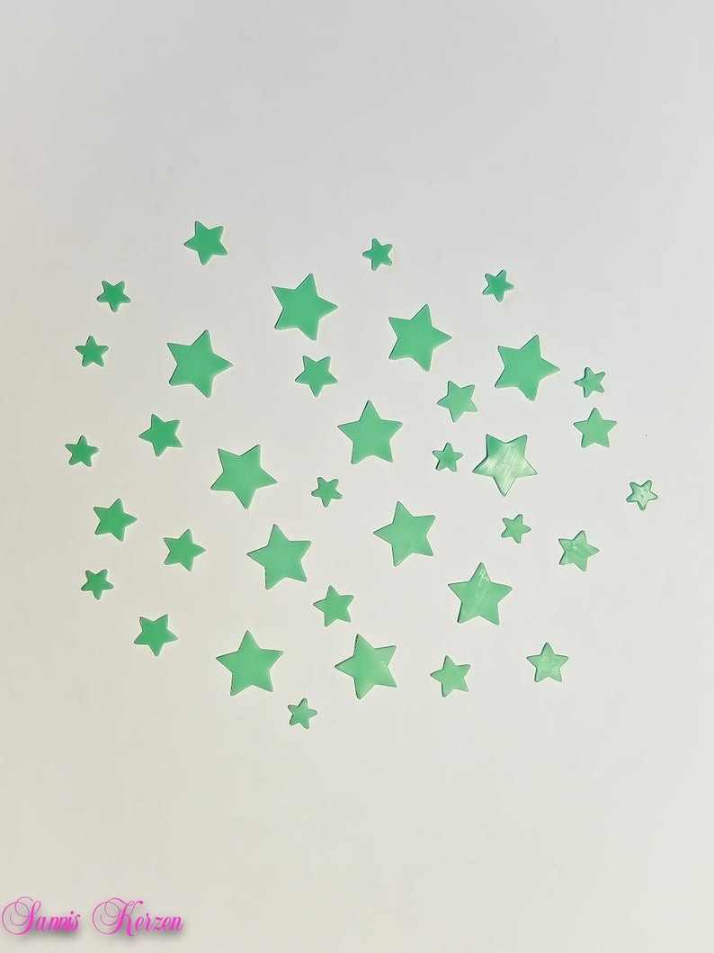 freie Farbwahl 9 kleine Wachs-Sterne für nur  1,69 €