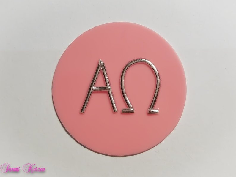 Wachs-Kreis mit Alpha Omega