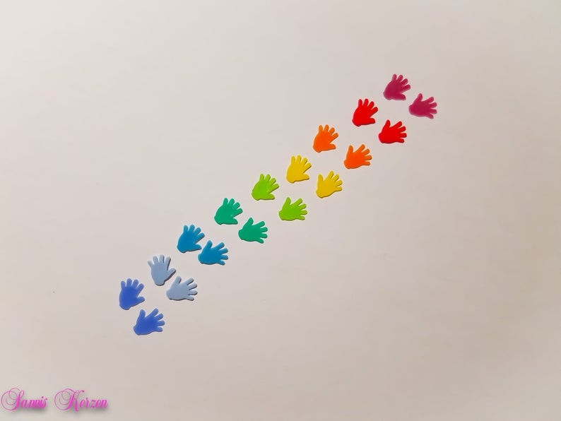 Regenbogen Wachs-Hände für nur  2,25 €