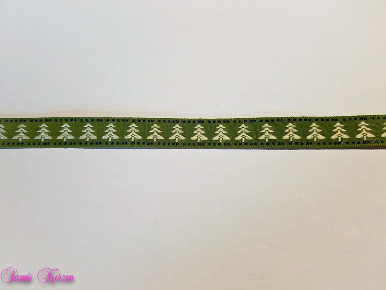 1m Dekoband Tannenbaum grün 16mm breit für nur 1,20 €