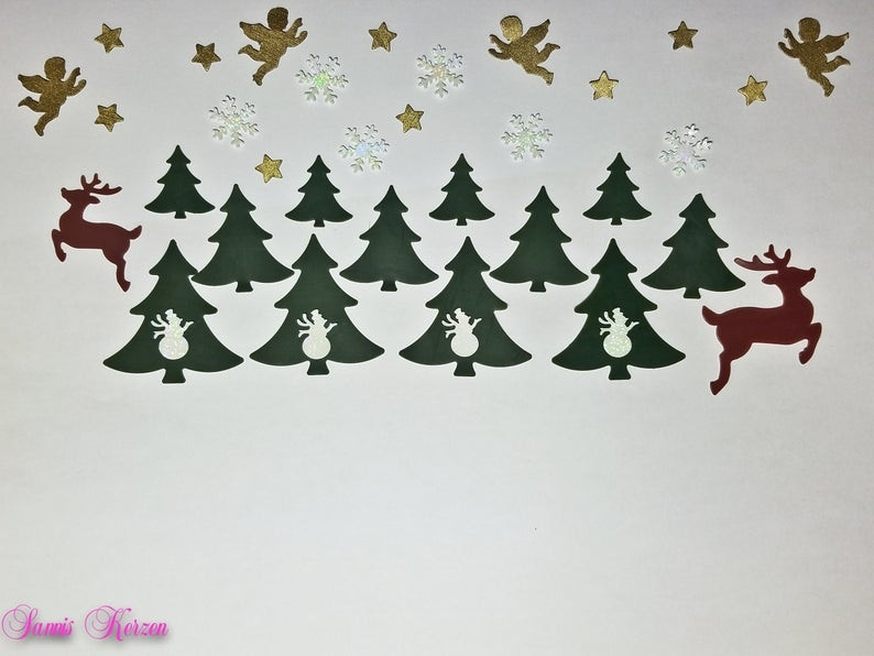 DIY 37 tlg. Bastelset Adventskranzkerzen "Weihnachtslandschaft" für nur  21,00 €