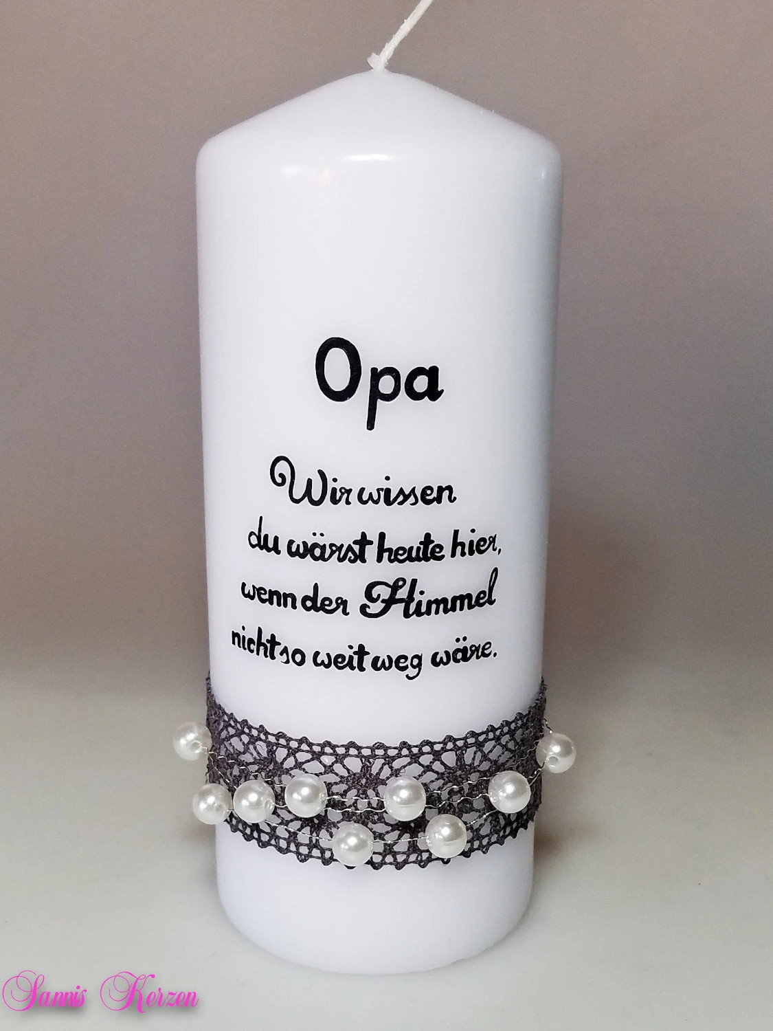 Hochzeit Gedenkkerze für Verstorbene