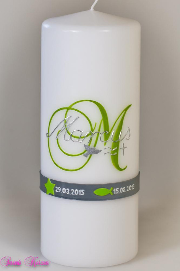 Taufkerze Monogramm + für nur 34,20 €