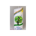 Taufkerze Herzbaum Sommer oval abg. in der Farbe weiß  für nur 52,36 €