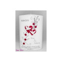 Hochzeitskerze "romantisch" mit Spruch oval breit