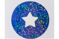 freie Farbwahl Wachs-Kreis mit Stern