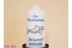 Einschulungskerze Haifisch