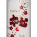 Hochzeitskerze "romantisch" oval abg. mit Puzzle