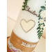 Hochzeitskerze Vintage Infinity mit Strassherz